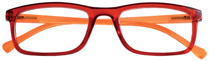 Occhiali da lettura modello FLASH - bicolore rosso / arancione